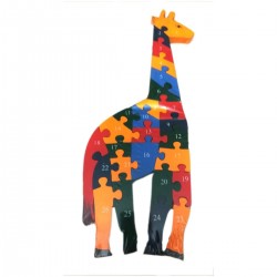 Funwood Games Wooden Giraffe Puzzle Toy with Alphabet and Numbers Puzzle Toy