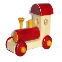 Funwood Games Wooden Rail Steam Engine Vintage Toy