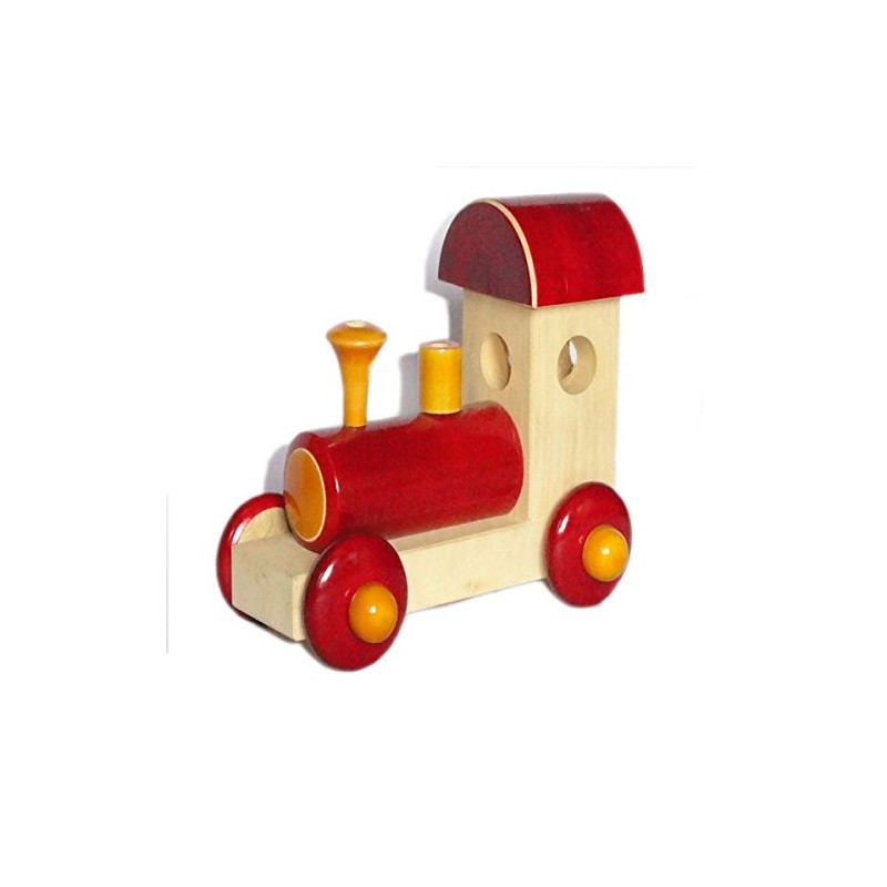Funwood Games Wooden Rail Steam Engine Vintage Toy