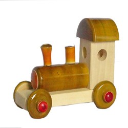 Funwood Games Wooden Rail Steam Engine Vintage Toy