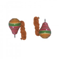 Funwood Games Wooden Spinning Tops Lattoo (Pair of 2)