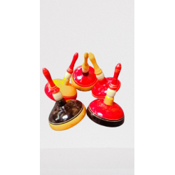 Funwood Games Wooden Umbrella Spinning Tops Combo Set of 5