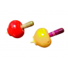 Funwood Games Apple Shaped Wooden Spinning Tops Combo Set of 5