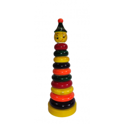 Funwood Games Wooden Toys Joker Stacking Ring Set | String Top | Umbrella Top (Combo of 3) Toys