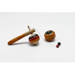 Funwood Games Wooden Hand Spin Top | Yo-Yo for Kids (Combo of 2)