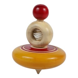 Funwood Games Wooden Spinning Tops Toys Set of 3 Pcs - Multicolor - Wind Tops