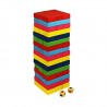 Funwood Games 54 pcs Wooden Blocks Tumbling Tower Toys with Dices Stacking & Balancing Games