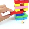 Funwood Games 54 pcs Wooden Blocks Tumbling Tower Toys with Dices Stacking & Balancing Games