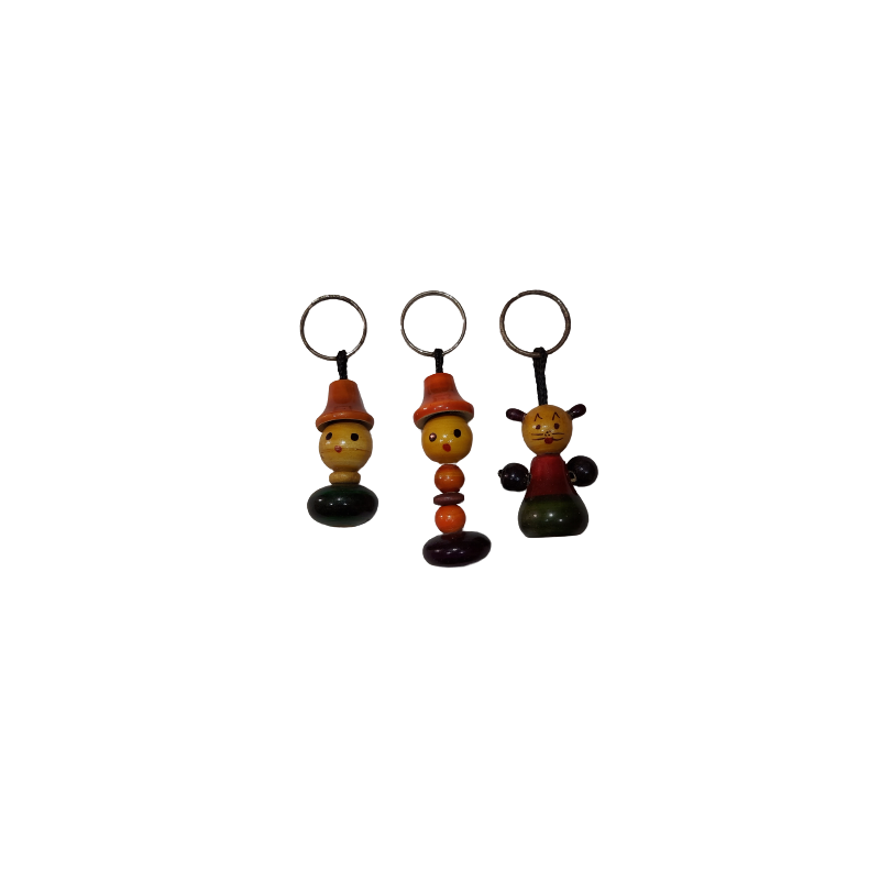 Funwood Games Wooden Handcrafted Keychain’s – 3 Pcs Set