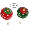 Funwood Games Wooden Spinning Yo-Yo for Kids and Collectors Set of 2 Toys (Color May Vary )