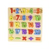 Funwood Games 3D Wooden Small Alphabet & Numbers Puzzles with Pictures,Combo Set of 2 for Kids