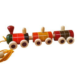Funwood Games Super Train Pull Along Toy for Kids
