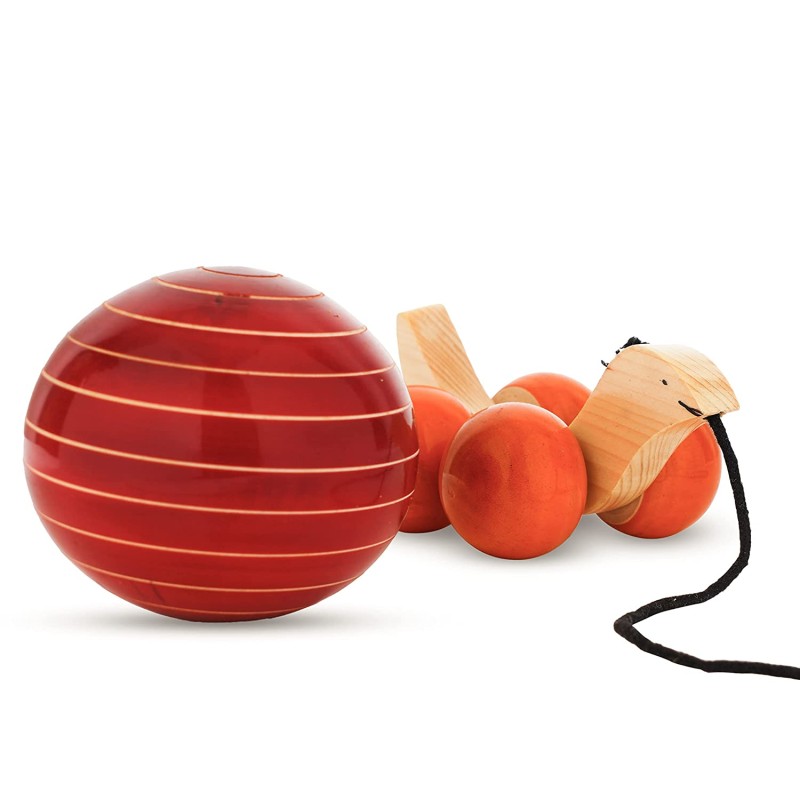 Super Tortoise Pull Along Wooden Toy for Children Eco Friendly Toys for Kids Funwood Games