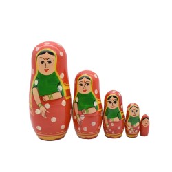 Funwood Games Multi-color Wooden Traditional Nesting Doll Set of 3