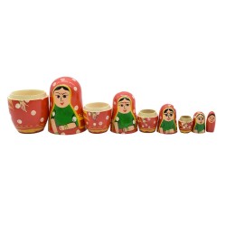 Funwood Games Multi-color Wooden Traditional Nesting Doll Set of 3