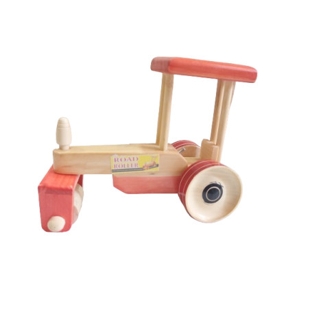 Wooden Road Roller Pull - Push Toy for Kids
