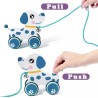 Funwood Games Wooden Pull Along Animal Walker Set, Toy for Toddlers 12 Months to 3 Years, with Rope (Dog)