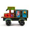 Funwood Games Handmade Traditional Banaras Wooden Multicolour Truck Push and Pull Toy for Kids Play | Interior Decor | Gifting