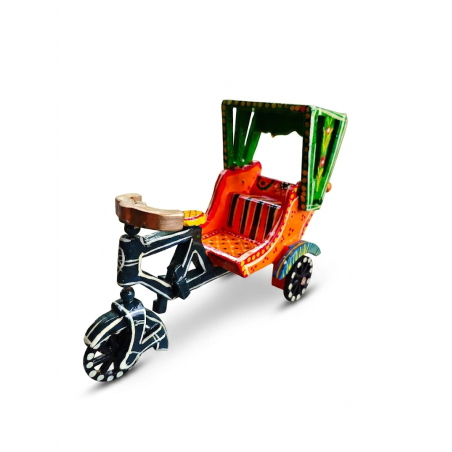 Funwood Games Cycle Rikshaw 3-Wheeler Handcrafted Wooden Push-Pull Toy