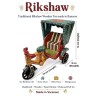 Funwood Games Cycle Rikshaw 3-Wheeler Handcrafted Wooden Push-Pull Toy