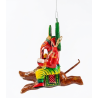 Funwood Games Banaras Handcrafted Wooden Lord Ganesha on Mushak | Decorative Wall Hanging | Home Decor | Gift