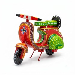 Funwood Games Handcrafted Traditional Indian Wooden Vintage Scooter Push-Pull Toy for Boys and Girls
