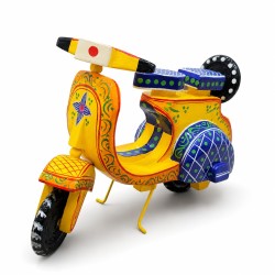 Funwood Games Handcrafted Traditional Indian Wooden Vintage Scooter Push-Pull Toy for Boys and Girls