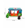 Funwood Games Handcrafted Multicolor Banaras Wooden Auto Rickshaw Tuk Tuk Wooden Push-Pull Along Toys