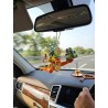 Funwood Games Banaras Handcrafted Multocolored Wooden Flying Hanumanji for Car Rear View Mirror