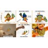 Funwood Games Banaras Handcrafted Multocolored Wooden Flying Hanumanji for Car Rear View Mirror
