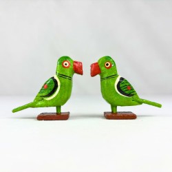Funwood Games Multicolored Handcrafted Banaras Wooden Animal Toys Set of 12,Wooden Animal Figurines for Kids,Pretend-Play Toys