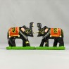 Funwood Games Multicolored Handcrafted Banaras Wooden Animal Toys Set of 12,Wooden Animal Figurines for Kids,Pretend-Play Toys