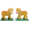 Funwood Games Multicolored Handcrafted Banaras Wooden Animal Toys Set of 12,Wooden Animal Figurines for Kids,Pretend-Play Toys