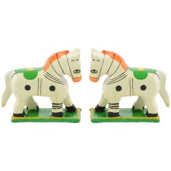 Funwood Games Multicolored Handcrafted Banaras Wooden Animal Toys Set of 12,Wooden Animal Figurines for Kids,Pretend-Play Toys