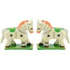 Funwood Games Multicolored Handcrafted Banaras Wooden Animal Toys Set of 12,Wooden Animal Figurines for Kids,Pretend-Play Toys