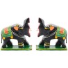 Funwood Games Multicolored Handcrafted Banaras Wooden Animal Toys Set of 12,Wooden Animal Figurines for Kids,Pretend-Play Toys
