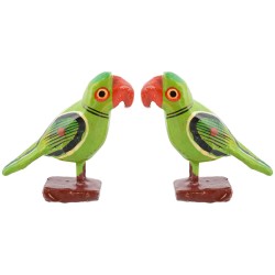 Funwood Games Multicolored Handcrafted Banaras Wooden Animal Toys Set of 12,Wooden Animal Figurines for Kids,Pretend-Play Toys