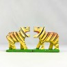 Funwood Games Multicolored Handcrafted Banaras Wooden Animal Toys Set of 12,Wooden Animal Figurines for Kids,Pretend-Play Toys