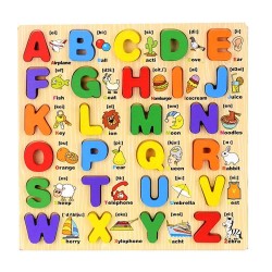Funwood Games 3D Wooden Capital Alphabet Puzzles