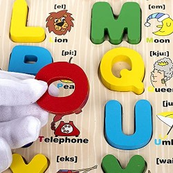 Funwood Games 3D Wooden Capital Alphabet Puzzles