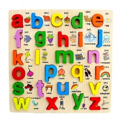Funwood Games 3D Wooden Small Alphabet Puzzles