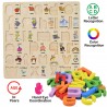 Funwood Games 3D Wooden Small Alphabet Puzzles